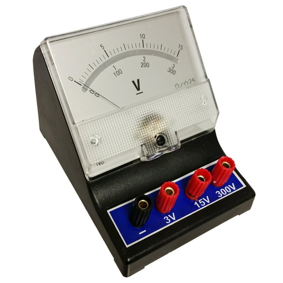 Voltmeter Analog, 0V to 3V, 0V to 15V, 0V to 300V; DC; Case of 40.