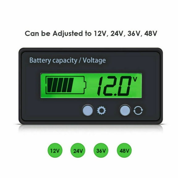 Voltmeter Battery Capacity Monitor Gauge Lamp Indicator LED Battery Indicator