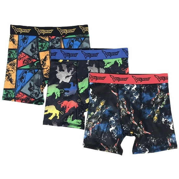 Voltron, Boys Underwear, 3 Pack Athletic Boxer Briefs (Little Boys & Big Boys)