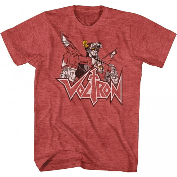 Voltron Character 3/4 Front Voltron Fade Robot T-Shirt-2XLarge