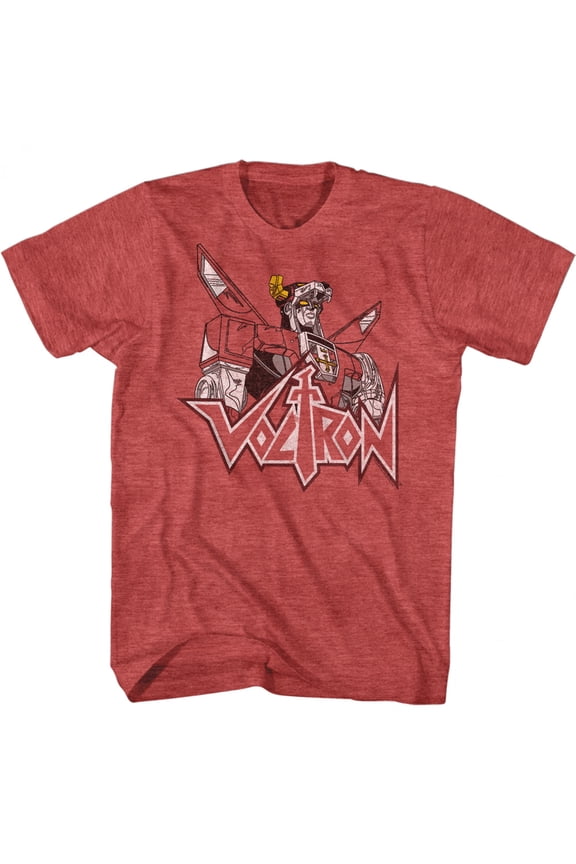 Character 3/4 Front Voltron Fade Robot T-Shirt-Medium