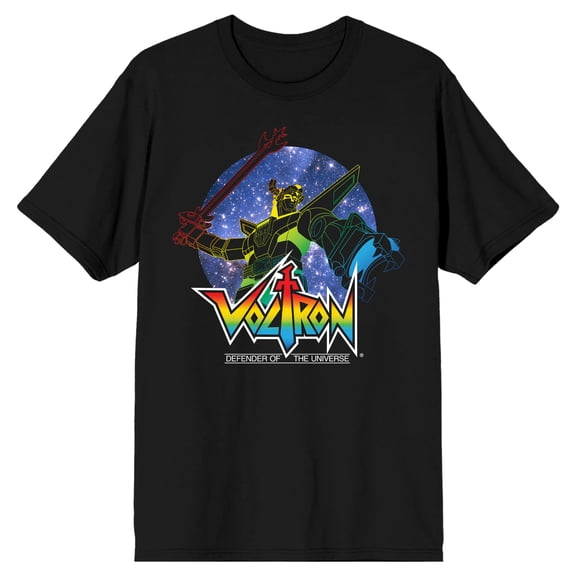 Voltron Defender Black T-Shirt-4XL