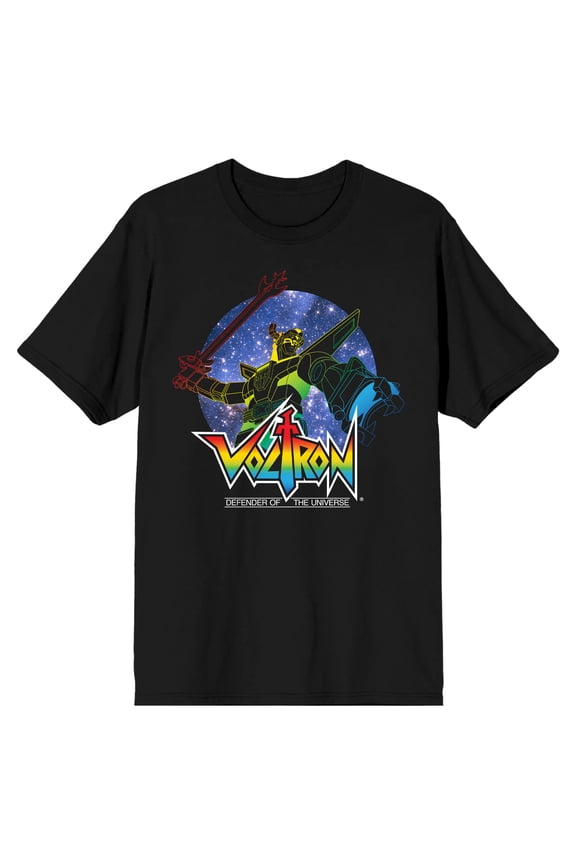 Voltron Defender Black T-Shirt-4XL