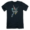 thumbnail image 1 of Voltron/Defender Pose S/S Adult 30/1 T-Shirt Navy, 1 of 1