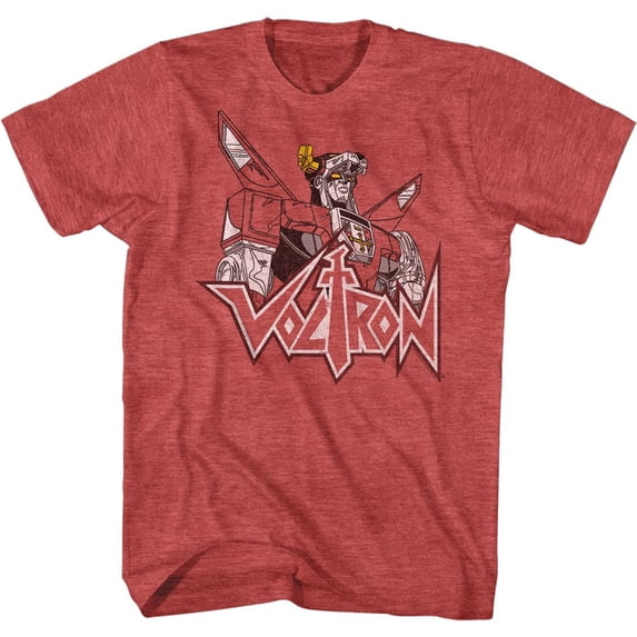 Voltron Fade Red Heather Adult T-Shirt 5Xl