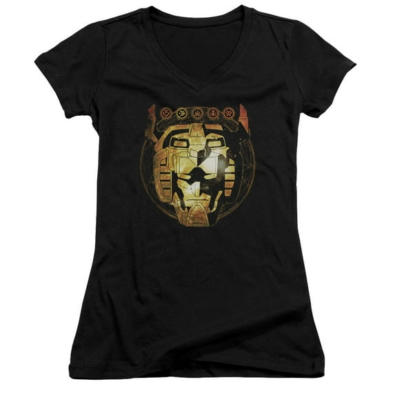 Voltron/Head Space Junior Women's V-Neck T-Shirt Black