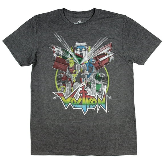 Voltron Men's Distressed Vintage Graphic Design T-Shirt