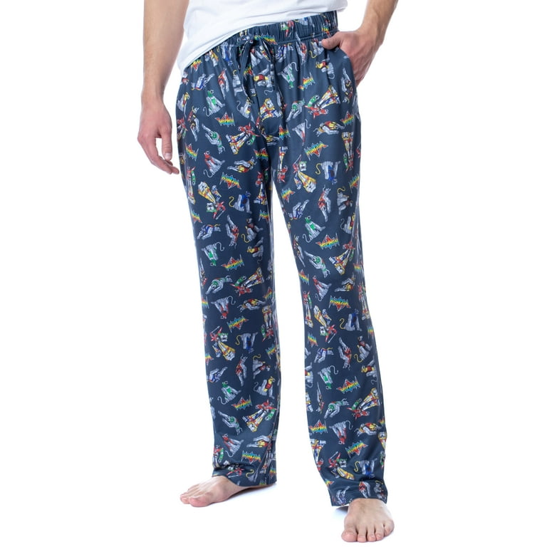 Voltron Mens Classic Vintage TV Series 80s Tossed Print Pajama