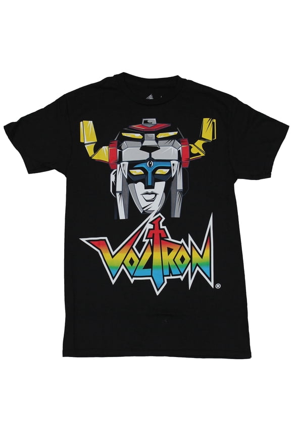 Mens T-Shirt - Classic Cartoon Head Over Colorful Logo Image (Small)