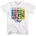 thumbnail image 1 of Voltron Rectangles And Icons White Adult T-Shirt Xl, 1 of 2