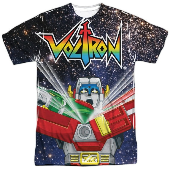 Voltron Space Defender (Front Back Print) Mens Sublimation Polyester Shirt White