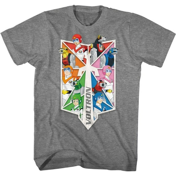 Voltron Sword Pilots and Lions Graphite Heather T-Shirt