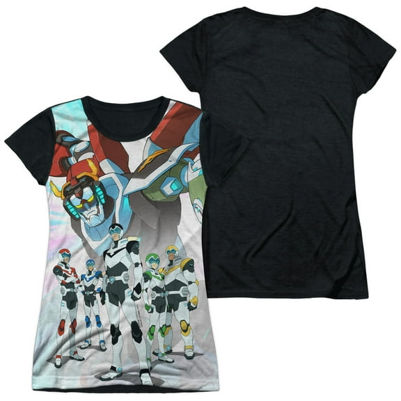Voltron - Team - Juniors Teen Girls Black Back Sleeve Shirt - X-Large
