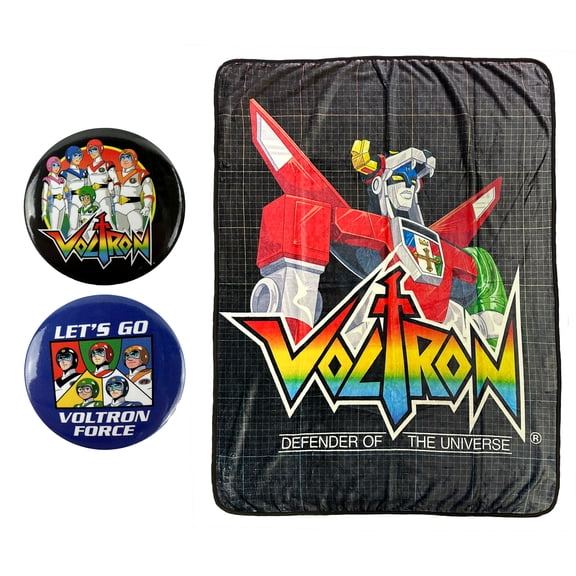 Voltron Throw Blanket Defender Of The Universe Retro Soft Plush Fleece Blanket With Buttons 45" x 60"
