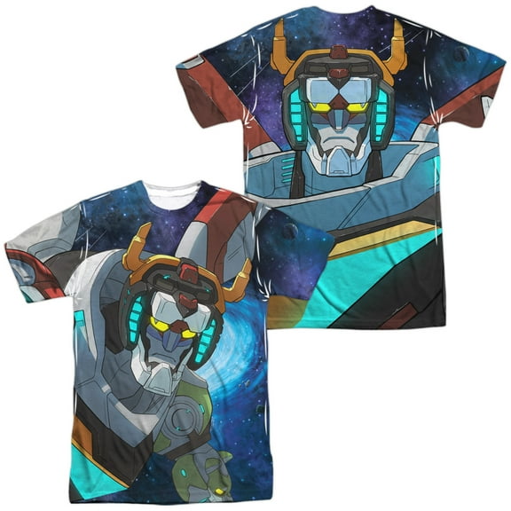 Voltron in Space Unisex Adult Sublimated Costume T Shirt (Front/Back), 3X-Large Multicolor
