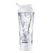 VOLTRX Premium Electric Protein Shaker Bottle, Made with Tritan - BPA Free - 24 oz Vortex Portable Mixer Cup/USB Rechargeable Shaker Cups for Protein Shakes (White)