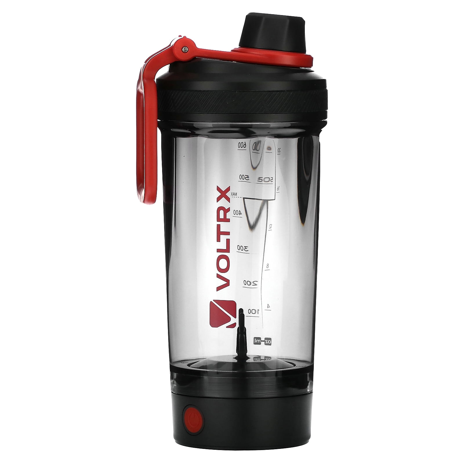 Voltrx Gallium Electric Shaker Bottle, Hot Red, 24 oz (700 ml