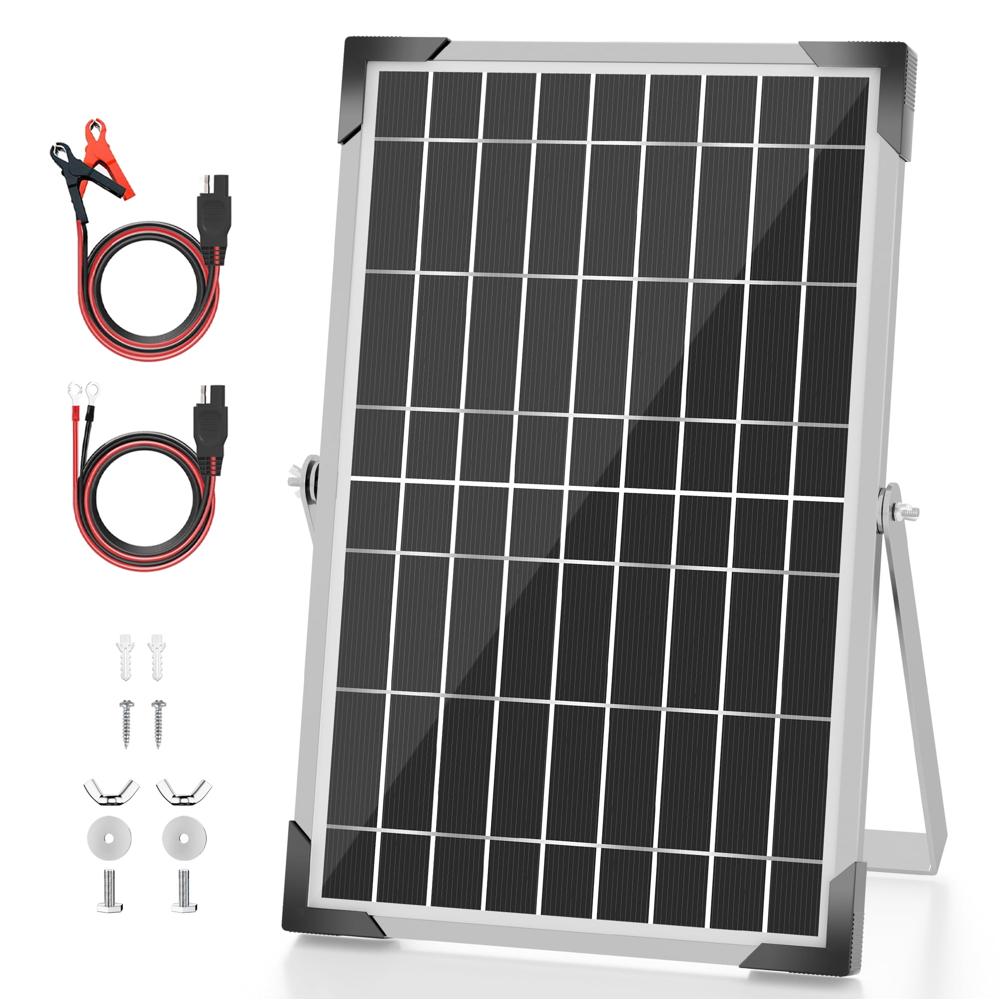Voltset 10W Solar Battery Trickle Charger Maintainer + Upgrade 10A MPPT Charge Controller