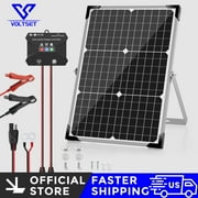 Voltset Solar Panel Kit 30W 12V, Solar Battery Trickle Charger Maintainer, Waterproof Solar Panel + Upgrade Charge Controller + Adjustable Mount Bracket for Boat RV Motorcycle Marine