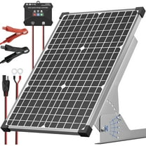 Voltset 30W Solar Panel Kit, 12v Solar Battery Trickle Charger Maintainer   10A MPPT Charge Controller   Adjustable Mount Bracket,Waterproof Solar Panel Battery Charger for Car Boat Marine RV Roof