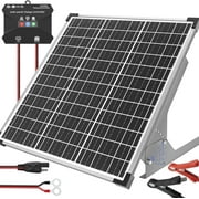 Voltset 50W Solar Panel Kit, 12V Solar Battery Trickle Charger Maintainer + 10A MPPT Charge Controller + Adjustable Mount Bracket,Waterproof Solar Panel Battery Charger for Car Boat Marine RV Roof