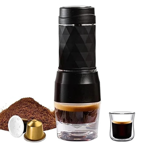 VoluVibe 3 In1 Portable Coffee Machine Hot/Cold Water Manual Espresso Maker For Capsule & Ground Hand Press Brewer hiking Travel