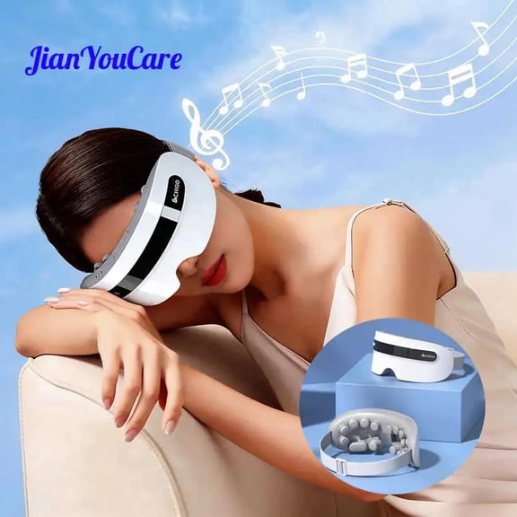VoluVibe Portable smart Electric Eye Massager Vibration Relieves Eye Fatigue Dark Circles Remove Device Steam Sleep Massage