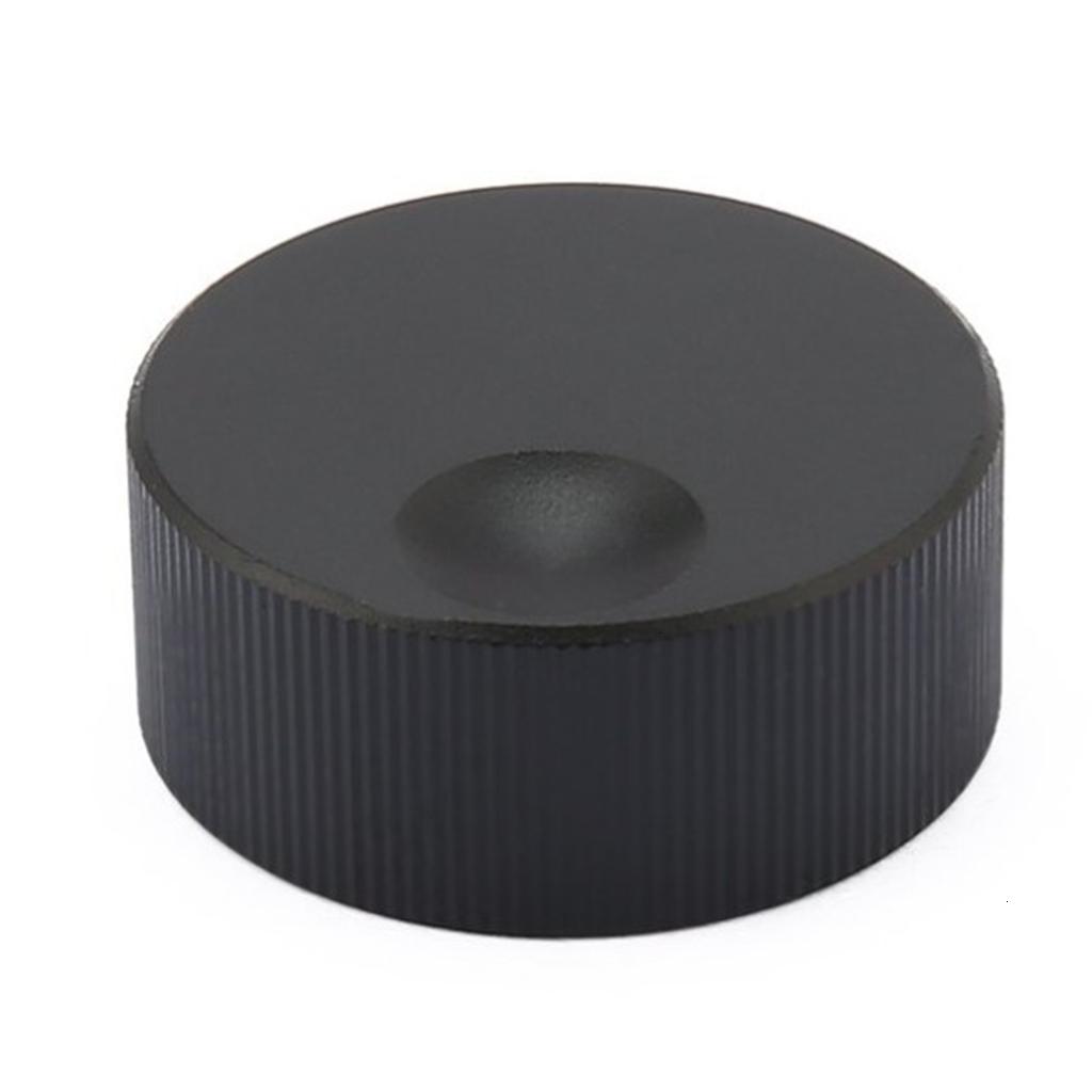 Bouton De Volume Aluminium Massif Mat Noir 32x13mm - Trou 6mm - Potentiomètre Contrôle