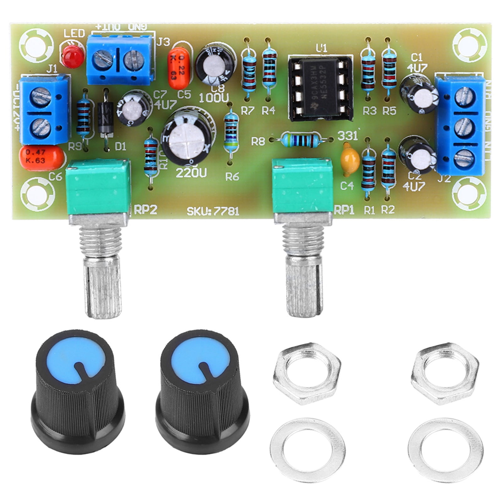 Volume Control, Low-Pass Printed Circuit Board, DC10-24V NE5532 ...