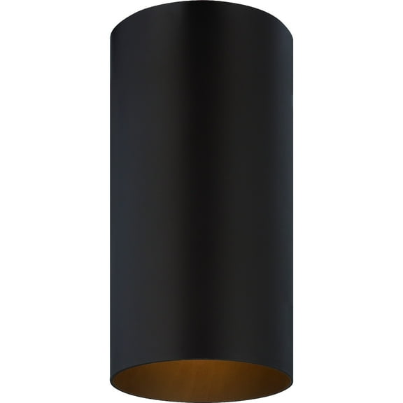 Volume Lighting 1-Light Antique Bronze Outdoor Cylinder Flush Mount