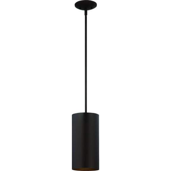 Volume Lighting  1-Light Antique Bronze Outdoor Cylinder Pendant - N/A