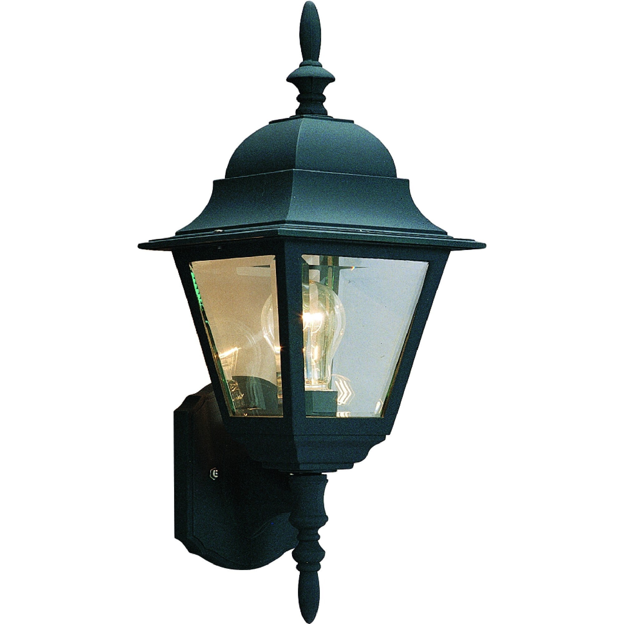Black Cast Aluminum Outdoor Wall Lantern Sconce