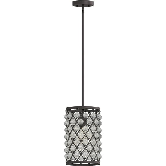 Volume Lighting  1-Light Indoor Antique Bronze Mini Cylinder Pendant - Antique Bronze