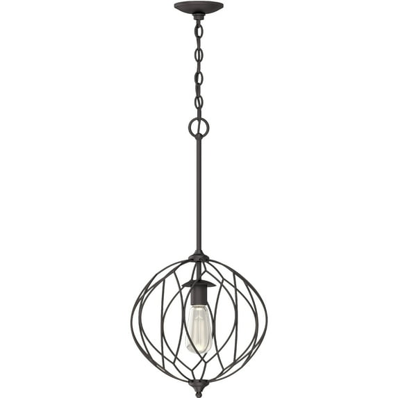 Volume Lighting 1-Light Indoor Antique Bronze Sculptural Globe Pendant - Antique Bronze