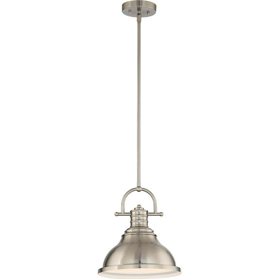 Volume Lighting 1-Light Indoor Brushed Nickel Downrod Pendant - Brushed Nickel