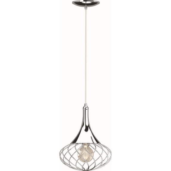 Volume Lighting 1-Light Indoor Chrome Hanging Mini Pendant