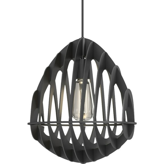 Volume Lighting  1-Light Indoor Sleek Black Mini Pendant