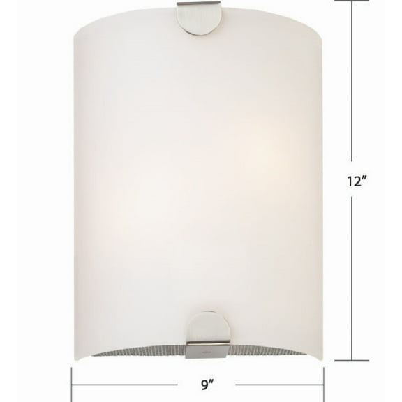 Volume Lighting  1-Light Integrated LED Brushed Nickel Wall Sconce