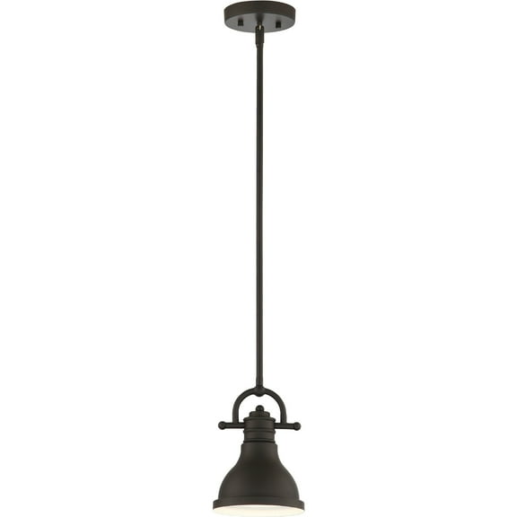 Volume Lighting  1-Light  LED Indoor Foundry Bronze Mini Pendant - Foundry Bronze