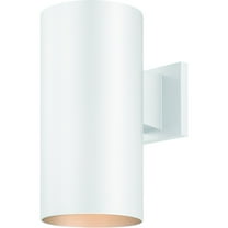 Volume Lighting  1-Light White Outdoor Cylinder Wall Mount