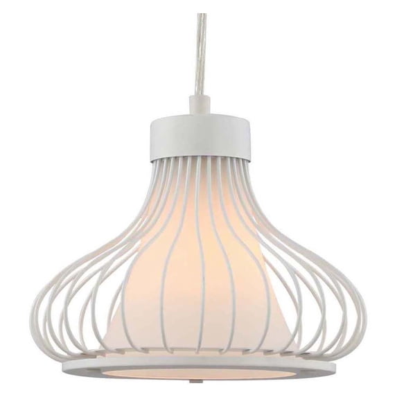 Volume Lighting 1680-6 1 Light 9" Wide Mini Pendant - White