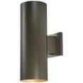thumbnail image 1 of Volume Lighting  2-Light Antique Bronze Outdoor Cylinder Wall Mount, 1 of 3