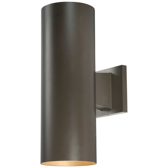 Volume Lighting 2-Light Antique Bronze Outdoor Cylinder Wall Mount