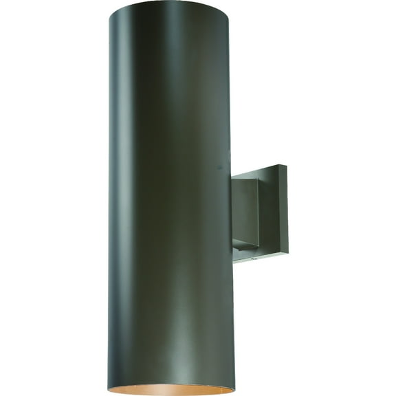 Volume Lighting  2-Light LED Anitique Bronze Outdoor Cylinder Sconce
