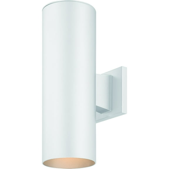 Volume Lighting  2-Light White Outdoor Cylinder Wall Mount
