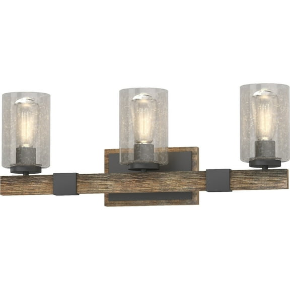 Volume Lighting  3-Light Indoor Black Walnut Bath or Vanity
