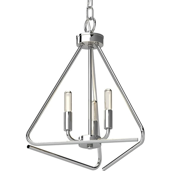Volume Lighting 3053 Augusta 3 Light 15" Wide Abstract Mini Chandelier - Nickel