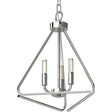 Volume Lighting 3053 Augusta 3 Light 15" Wide Abstract Mini Chandelier - Nickel