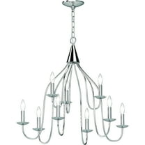 Volume Lighting 3059 Windsor 9 Light 27" Wide Taper Candle Chandelier - Chrome