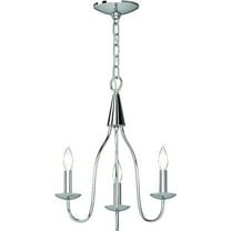 Volume Lighting 3063 Windsor 3 Light 16" Wide Taper Candle Chandelier - Chrome